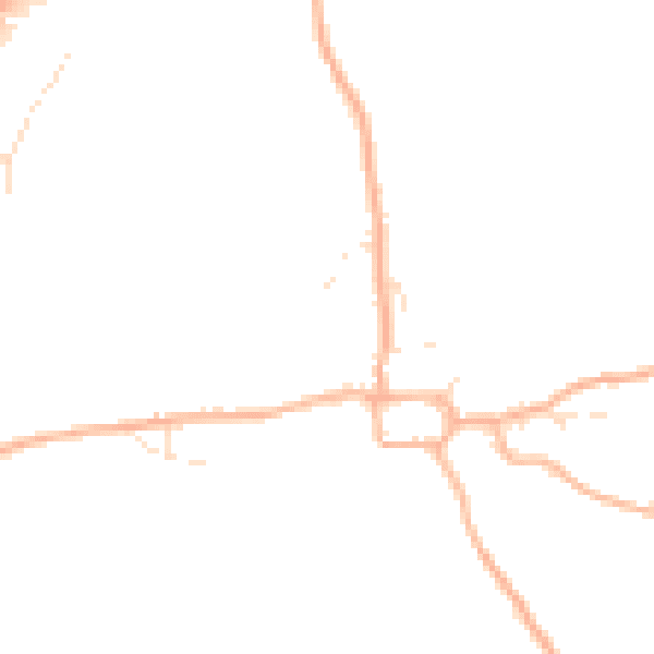 Daytime road noise heatmap for EX23 0ED