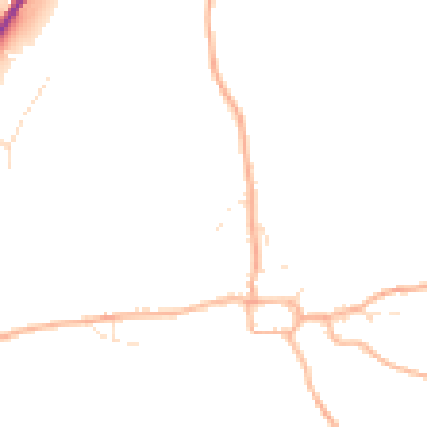 Daytime road noise heatmap for EX23 0EL