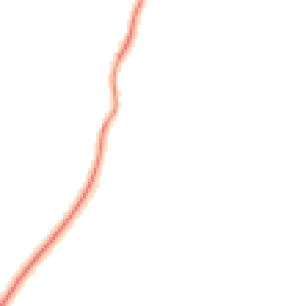 Night-time road noise heatmap for EX23 0FP