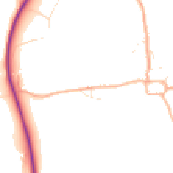 Daytime road noise heatmap for EX23 0HZ