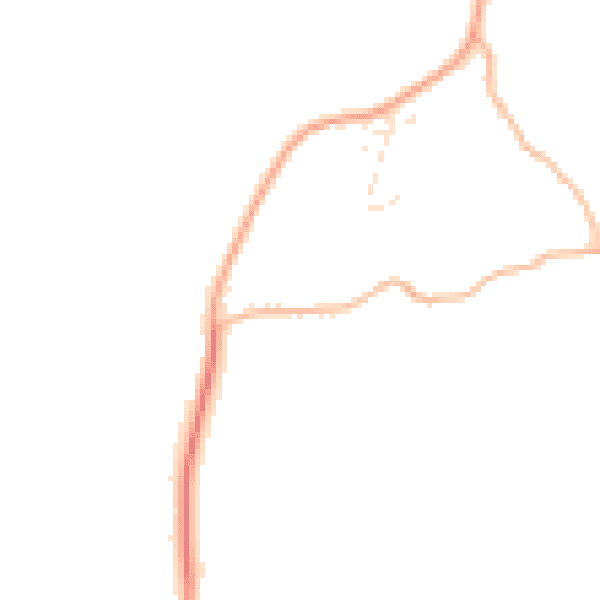 Daytime road noise heatmap for EX23 0LY