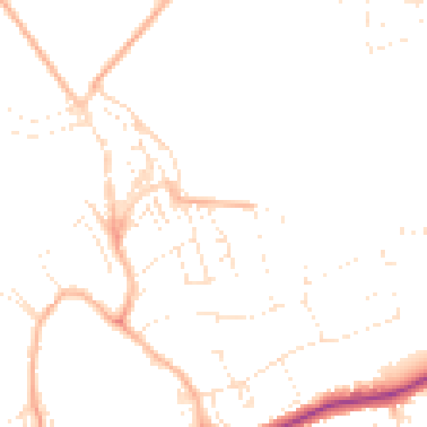 Daytime road noise heatmap for EX23 8DD