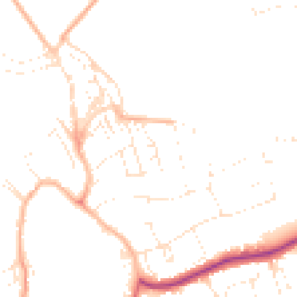 Daytime road noise heatmap for EX23 8DF