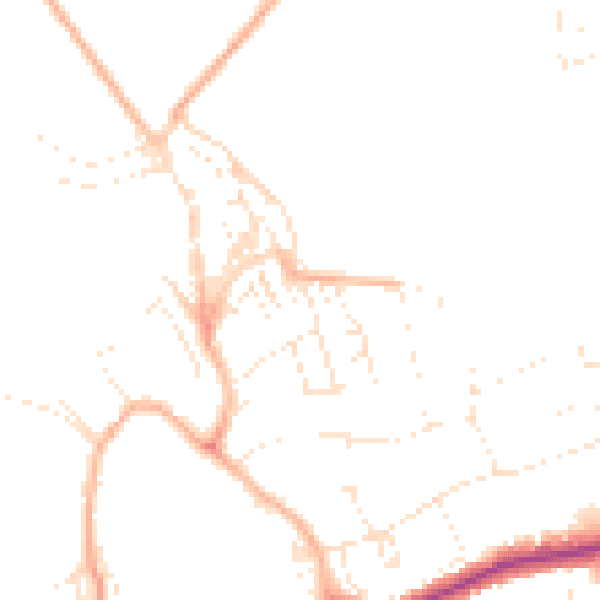 Daytime road noise heatmap for EX23 8DG