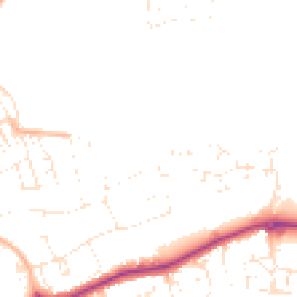 Daytime road noise heatmap for EX23 8DR