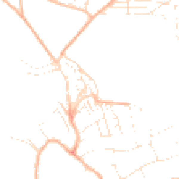 Daytime road noise heatmap for EX23 8DS