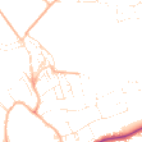 Daytime road noise heatmap for EX23 8EQ