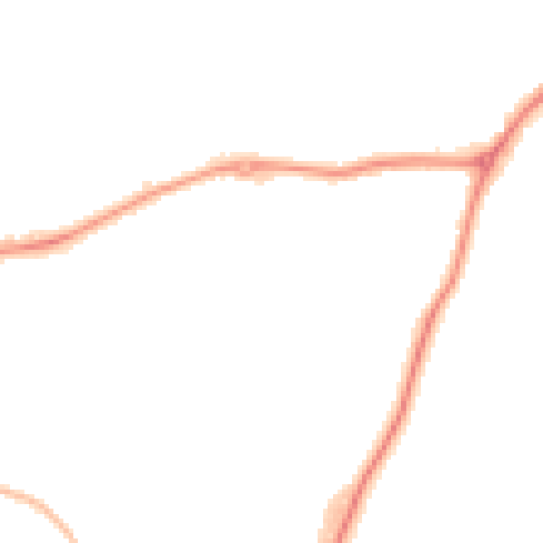 Night-time road noise heatmap for EX23 8FB