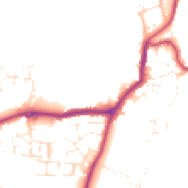 Daytime road noise heatmap for EX23 8JH