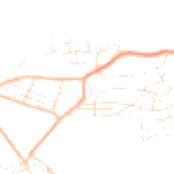 Daytime road noise heatmap for EX23 8NB