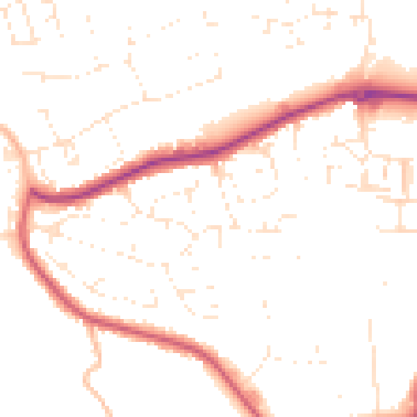 Daytime road noise heatmap for EX23 8RX