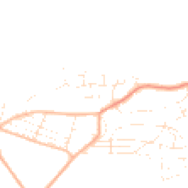 Daytime road noise heatmap for EX23 8SL