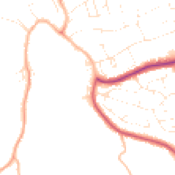 Daytime road noise heatmap for EX23 8TD
