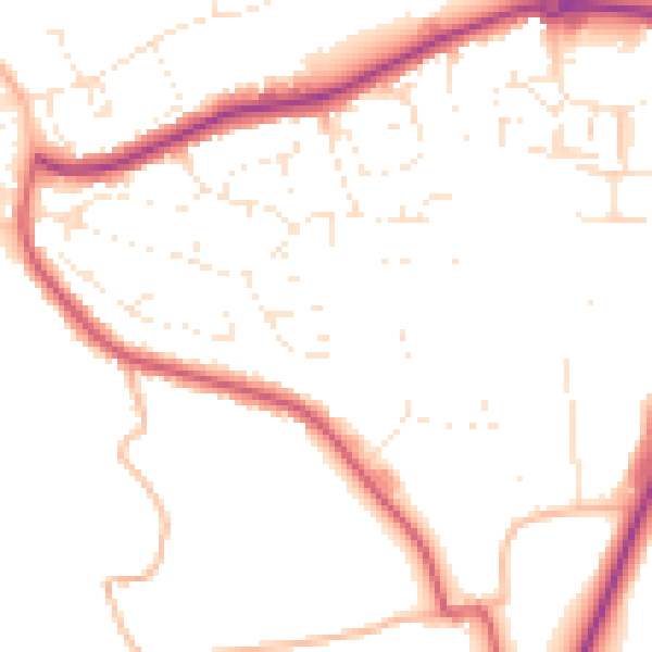 Daytime road noise heatmap for EX23 8TR