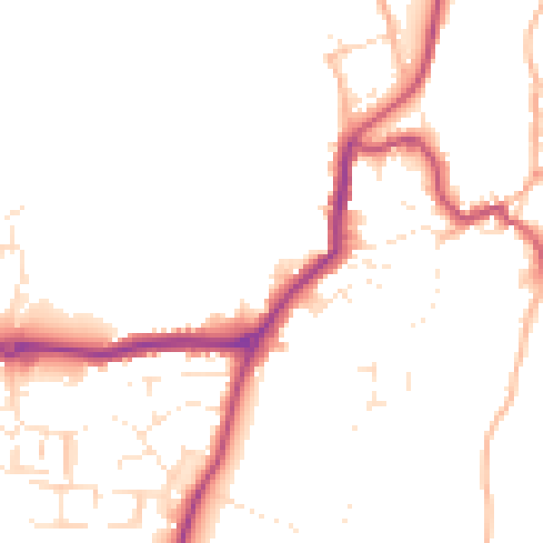 Daytime road noise heatmap for EX23 9BE