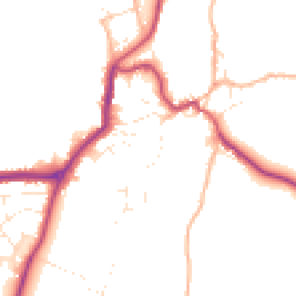 Daytime road noise heatmap for EX23 9BH