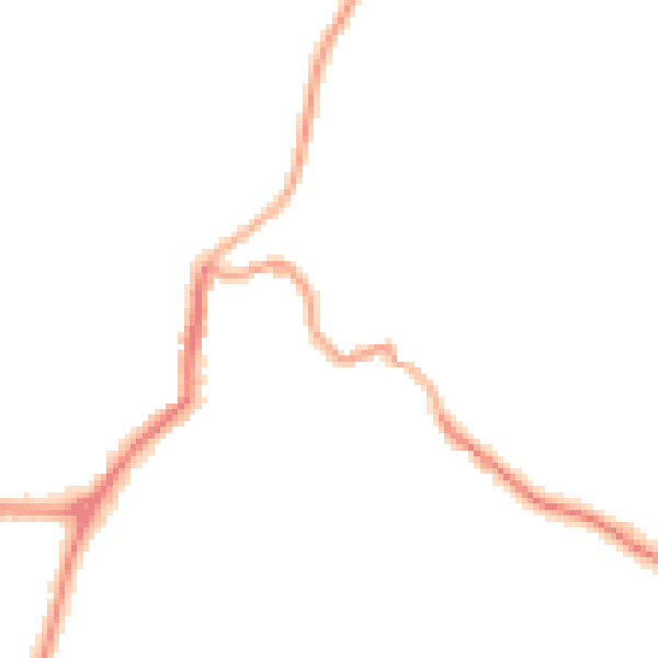 Night-time road noise heatmap for EX23 9BP