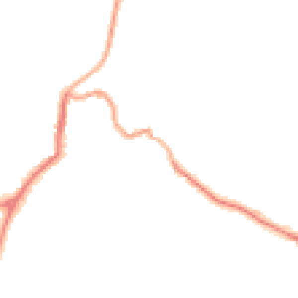 Night-time road noise heatmap for EX23 9BU