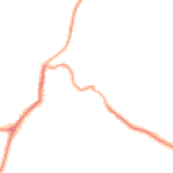 Night-time road noise heatmap for EX23 9BW