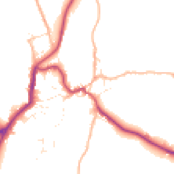 Daytime road noise heatmap for EX23 9BZ