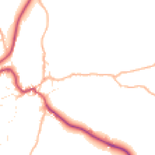Daytime road noise heatmap for EX23 9DW
