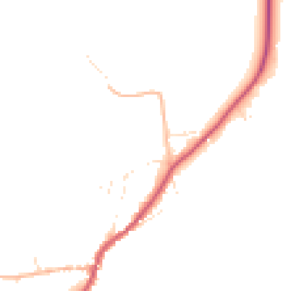 Daytime road noise heatmap for EX23 9EA