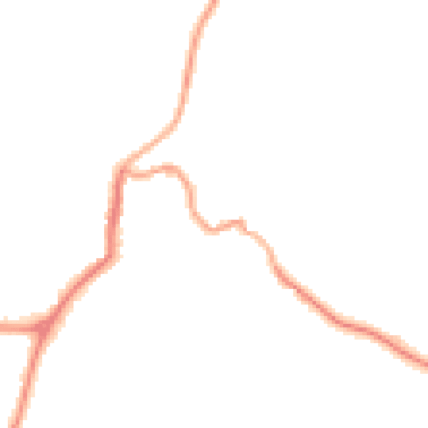 Night-time road noise heatmap for EX23 9FD