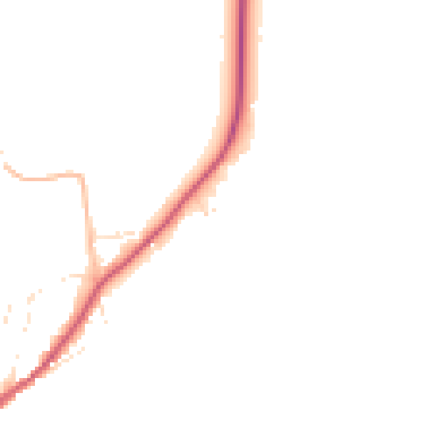 Daytime road noise heatmap for EX23 9FH