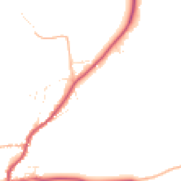 Daytime road noise heatmap for EX23 9FP