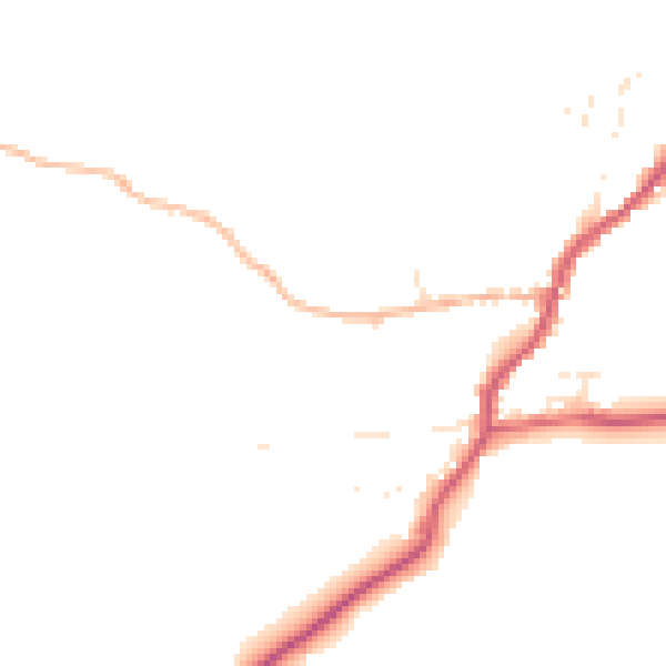 Daytime road noise heatmap for EX23 9FQ