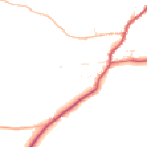 Daytime road noise heatmap for EX23 9FT