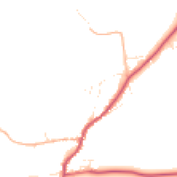 Daytime road noise heatmap for EX23 9JS