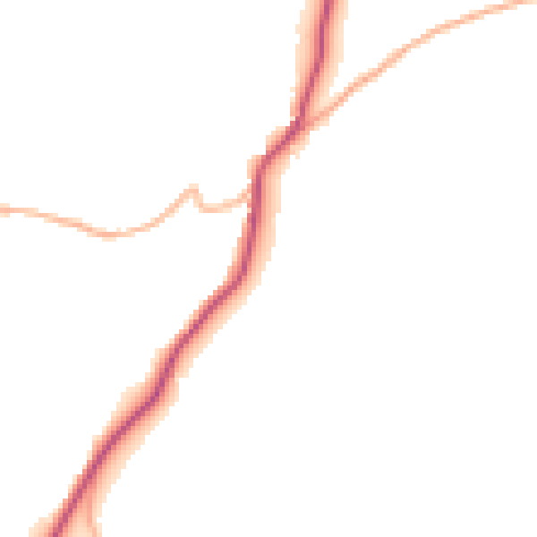Daytime road noise heatmap for EX23 9JZ