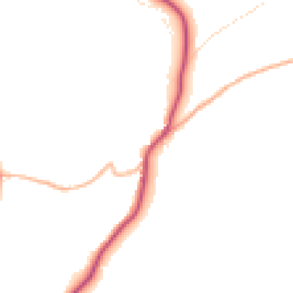 Daytime road noise heatmap for EX23 9LA