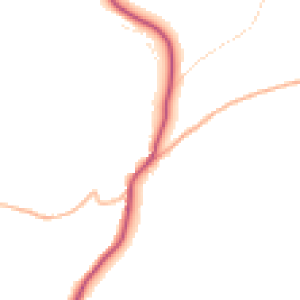 Daytime road noise heatmap for EX23 9LB