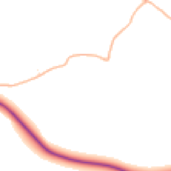 Daytime road noise heatmap for EX23 9NQ