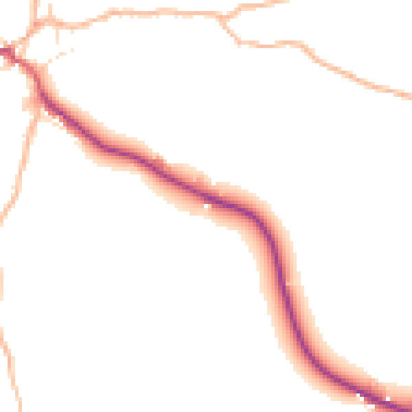 Daytime road noise heatmap for EX23 9NS