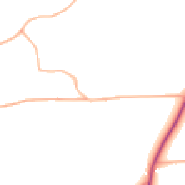 Daytime road noise heatmap for EX23 9PL