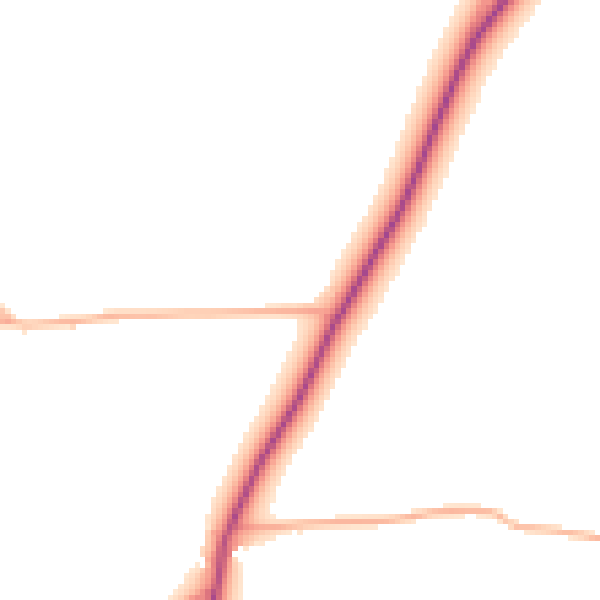Daytime road noise heatmap for EX23 9PN