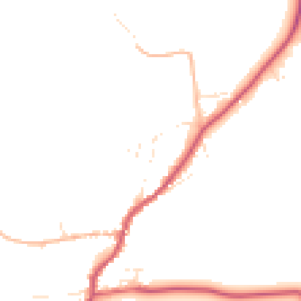 Daytime road noise heatmap for EX23 9QA