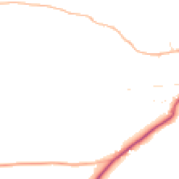 Daytime road noise heatmap for EX23 9QB