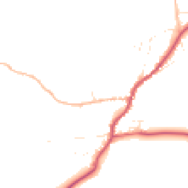 Daytime road noise heatmap for EX23 9QE