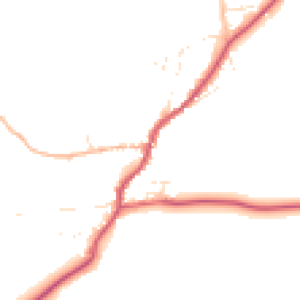 Daytime road noise heatmap for EX23 9QQ