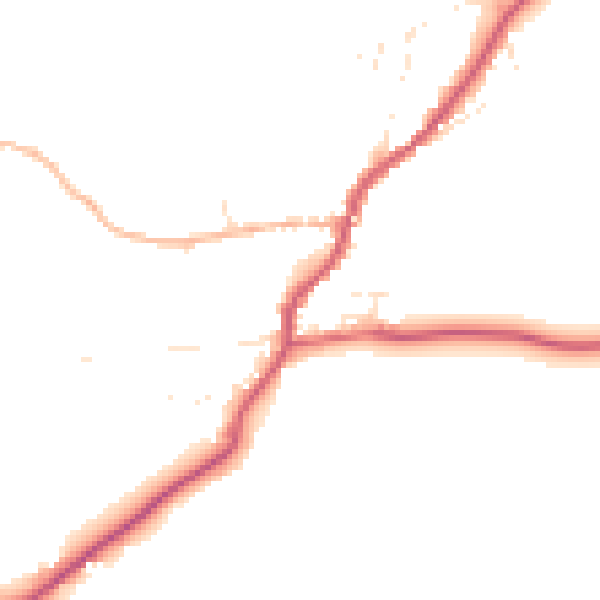 Daytime road noise heatmap for EX23 9QR