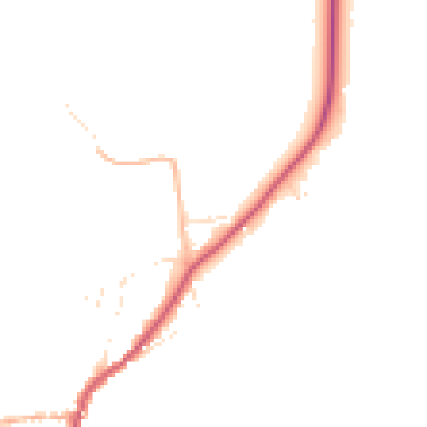Daytime road noise heatmap for EX23 9RD