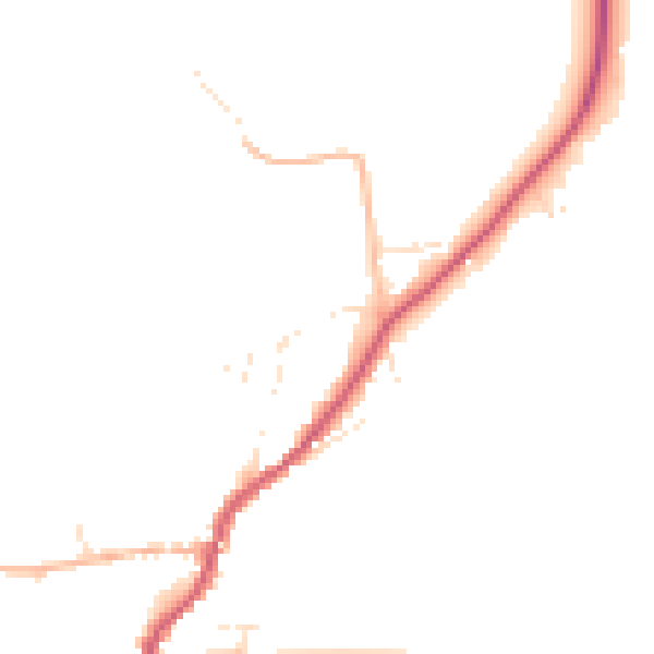 Daytime road noise heatmap for EX23 9RQ