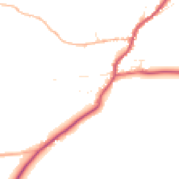 Daytime road noise heatmap for EX23 9TH
