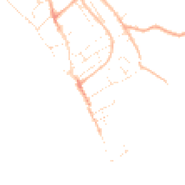 Daytime road noise heatmap for EX3 0AL