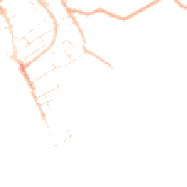 Daytime road noise heatmap for EX3 0BG