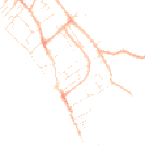 Daytime road noise heatmap for EX3 0DL